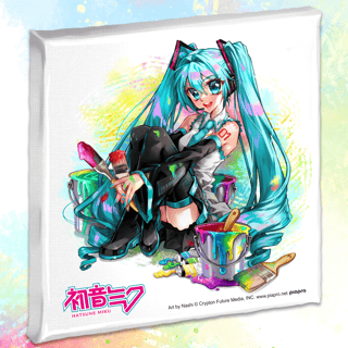 Hatsune Miku - Miku Expo 2024 - Canvas Art (Miku Sitting) - Nashi