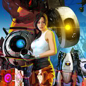 Chell - Wallscroll - Portal 2 - Profil
