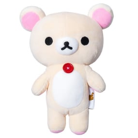 RILAKKUMA - weißer KoRilakkuma Plüschbär "stehend" - Mega Soft 23cm - Profil