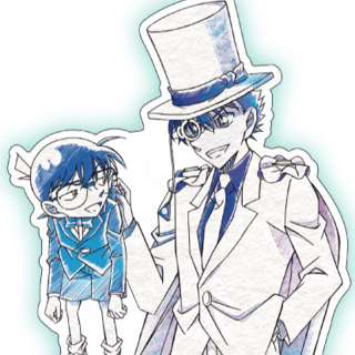 Conan Edogawa & Kaito Kid (Pencil Art) - Case Closed - Acrylic Stand - Zero-G Act - Profil