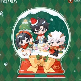 Link Click - Christmas Set - snow globe stand - acrylic stand - buttons - Hobby Rangers