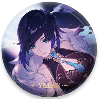 Yelan - Chara Tin Badge - Genshin Impact - miHoYo