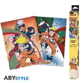 NARUTO SHIPPUDEN - Set 2 Chibi Posters - Team 7 (52x38) - AbyStyle