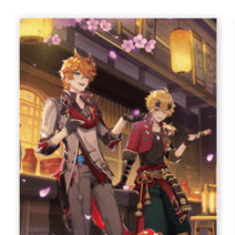 Tartaglia & Thoma - Aktenhülle - Genshin Impact - miHoYo