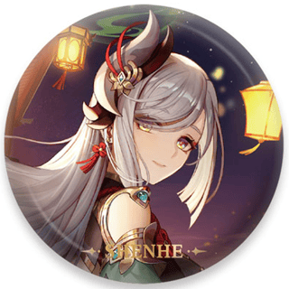 Shenhe - Chara Tin Badge - Genshin Impact - miHoYo
