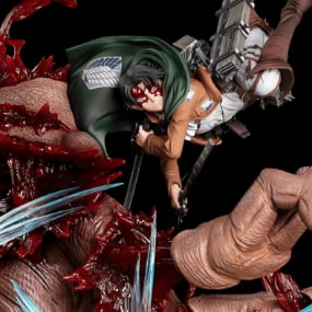 Levi vs Beast Titan - Kitsune Statue | Attack on Titan Limited Edition - Profil