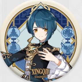 Xingqiu - Genshin Impact - Liyue Harbor Series Chara Can Badge