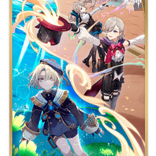 Freminet, Lyney & Lynette - Genshin Impact (As Light Rain Falls Without Reason) - Shikishi - miHoYo