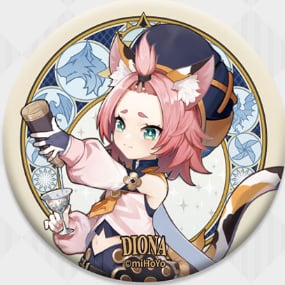 Diona - Genshin Impact - Mondstadt Series Chara Can Badge