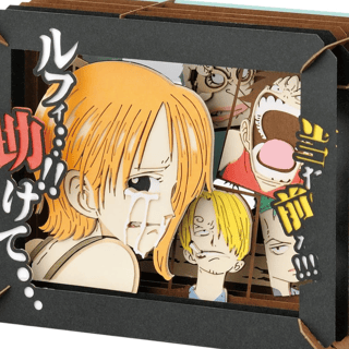 Nami asks Luffy for help (Luffy...!! Help...) - One Piece - Paper Theater (PT-121X) - Ensky