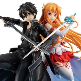 Kirito et Asuna - 10e Anniversaire SAO - Megahouse Figurine PVC 22cm - Profil