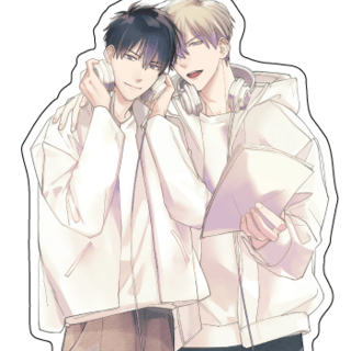 Shion & Souta (Official Illustration) - Fudanshi-kun niha Himitsu ga Aru - Acrylic Stand (Design 02) - A3 - Profil