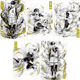 Blue Lock - Postcard Set (Gilding Postcard 5 Set Ink Painting) -  Yomiuri-TV Enterprise - Profil