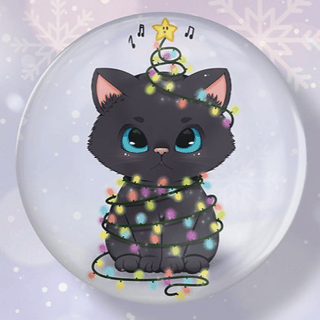 Kawaii Schwarze Christmas Neko - Magnet - Hideko Merchandise - Profil