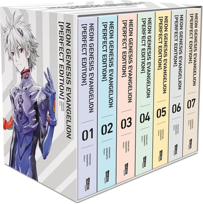 Neon Genesis Evangelion - Perfect Edition - Carlsen - Volumes 1-7 in a slipcase with extras