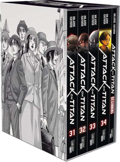 Attack on Titan - Carlsen - Band 31-34 in collector's slipcase with extra