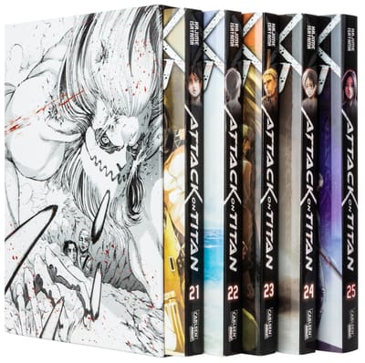 Attack On Titan – Band 21–25 mit Schuber