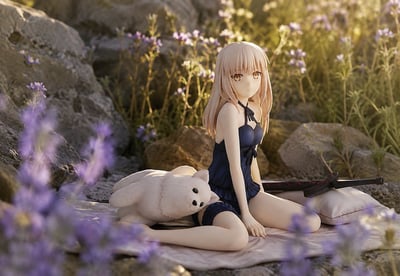 Saber in a flower field 🌸  · Saber Alter - Babydoll Dress - KDColle - Kadokawa