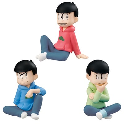 Osomatsu-san - Palmate Mini-Figuren Set - We are Family! (7 Figuren mit Tisch und Hintergrund) - 4