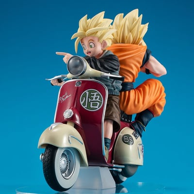 Super Saiyajin Son Goku, Son Gohan & Bike - Desktop Real McCoy EX - Megahouse - 2