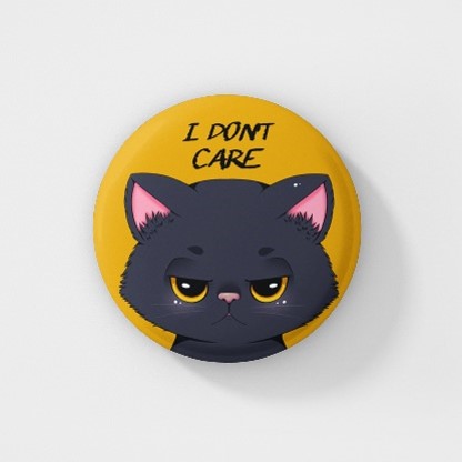 kawaii Maneki Neko grumpy - "I don´t care" - Magnet - Hideko Merchandise (1)