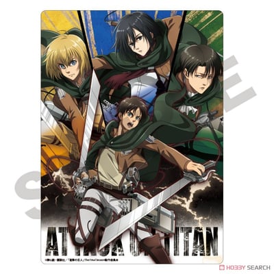 Eren, Levi, Mikasa & Armin - Attack on Titan - kleine Schreibtischunterlage : Pencil Board (Group Action) - Crux.jpeg