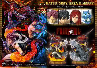 Natsu, Gray, Erza, Happy - Standard Version - Concept Masterline - Prisma Wing - Prime  Studio (2)