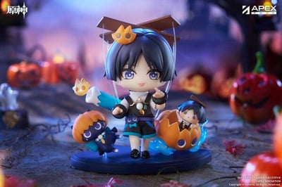 Genshin Impact You Ye Qi Xiang Series Chibi Chara PVC Statue Wanderer 10 cm     - 7