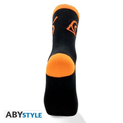 Konoha - Naruto Shippuden - Socken (Schwarz & Orange) - AbyStyle (1)