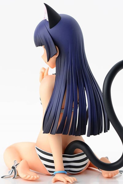 Kuroneko - 1/4 - Striped Swimsuit Nekomimi - 13