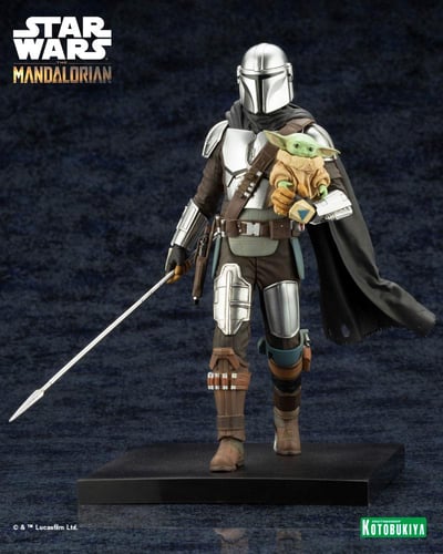 Mandalorian mit Grogu - Star Wars - ARTFX - Kotobukiya (11).jpg