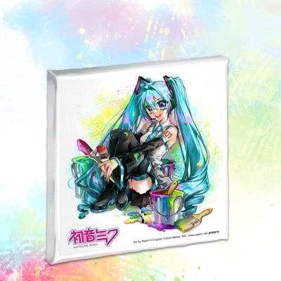 Hatsune Miku - Miku Expo 2024 - Canvas Art (Miku Sitting) - Nashi (1)