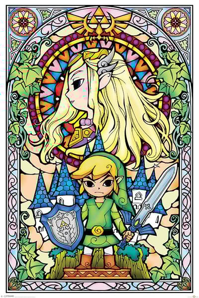 Legend of Zelda - Poster - Stained Glass - 1
