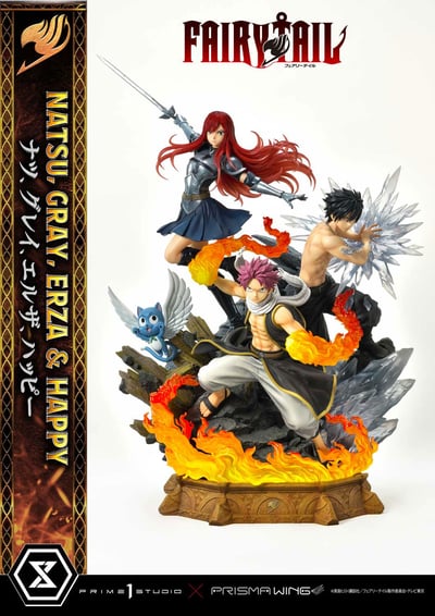 Natsu, Gray, Erza, Happy - Standard Version - Concept Masterline - Prisma Wing - Prime  Studio (1)