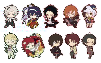 Set - Bungo Stray Dogs - Niitengomu! Rubber Straps (10 charms) - 1