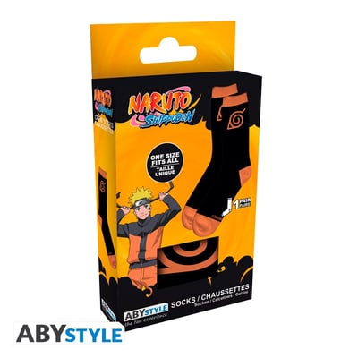 Konoha - Naruto Shippuden - Socken (Schwarz & Orange) - AbyStyle (1)