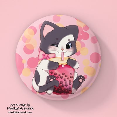 Bubble Tea Neko - Magnet - Hideko Merchandise (1)