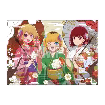 Ruby, Mem-Cho & Kana - Clear File / Aktenhülle A4 (New Year 2024 Version) - Kadokawa (1)