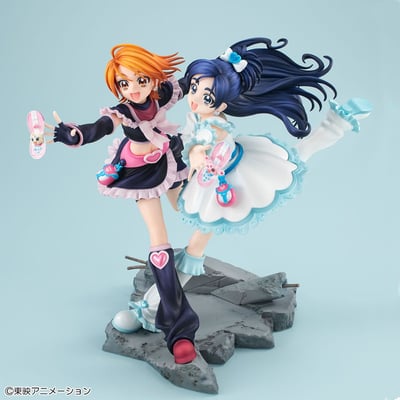 Cure Black & Cure White - Lucrea PVC Statue (Pretty Cure, Megahouse, 22 cm) - 9