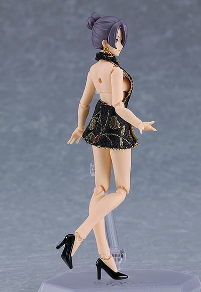 Figma 569c figma Syles: Female Body Mika - Mini Skirt Chinese Dress -Black  (4)