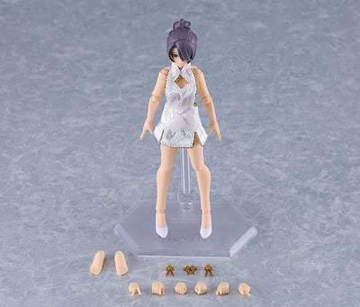 Figma 569b figma Syles: Female Body Mika - Mini Skirt Chinese Dress - White (8)