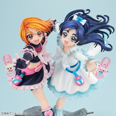 Cure Black & Cure White - Lucrea PVC Statue (Pretty Cure, Megahouse, 22 cm) - 1