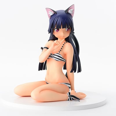 Kuroneko - 1/4 - Striped Swimsuit Nekomimi - 9
