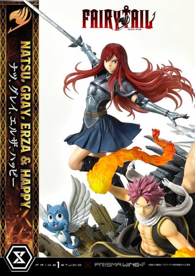 Natsu, Gray, Erza, Happy - Deluxe Bonus Version - Concept Masterline - Prisma Wing - Prime  Studio (7)