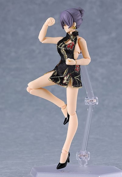 Figma 569c figma Syles: Female Body Mika - Mini Skirt Chinese Dress -Black  (6)