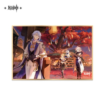 Aether, Paimon, Albedo & Ayato - Genshin Impact Liu Feng - Shikishi - miHoYo (1)