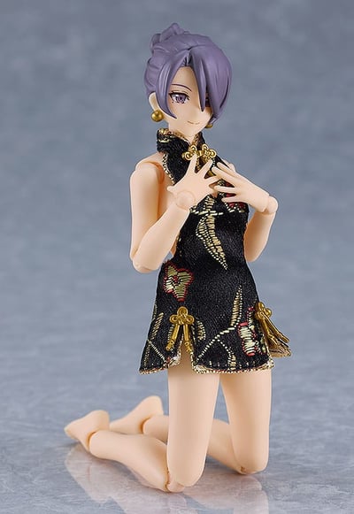 Figma 569c figma Syles: Female Body Mika - Mini Skirt Chinese Dress -Black  (5)