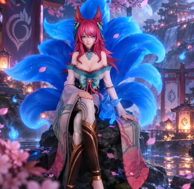 Ahri in spirit blossom Outfit  · Ahri - Spirit Blossom - Myethos Statue 1/7 League of Legends