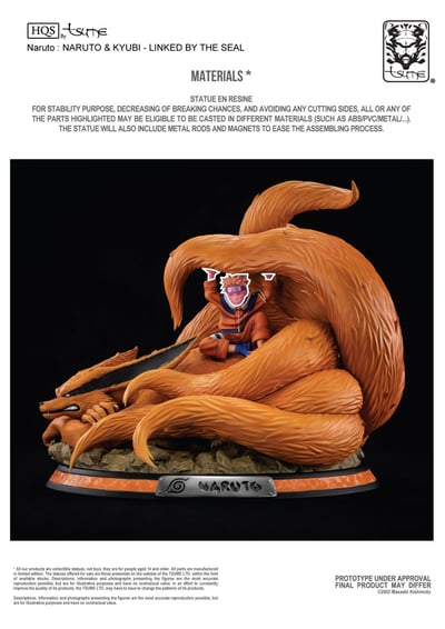 Naruto Uzumaki & Kyubi - Linked by Seal - Tsume HQS Statue - 3