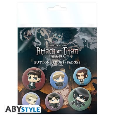 Attack on Titan - "Chibi characters" - Badge Pack - ABYStyle (1)